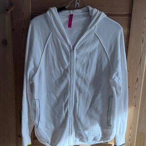 White Zip-Up Hoodie